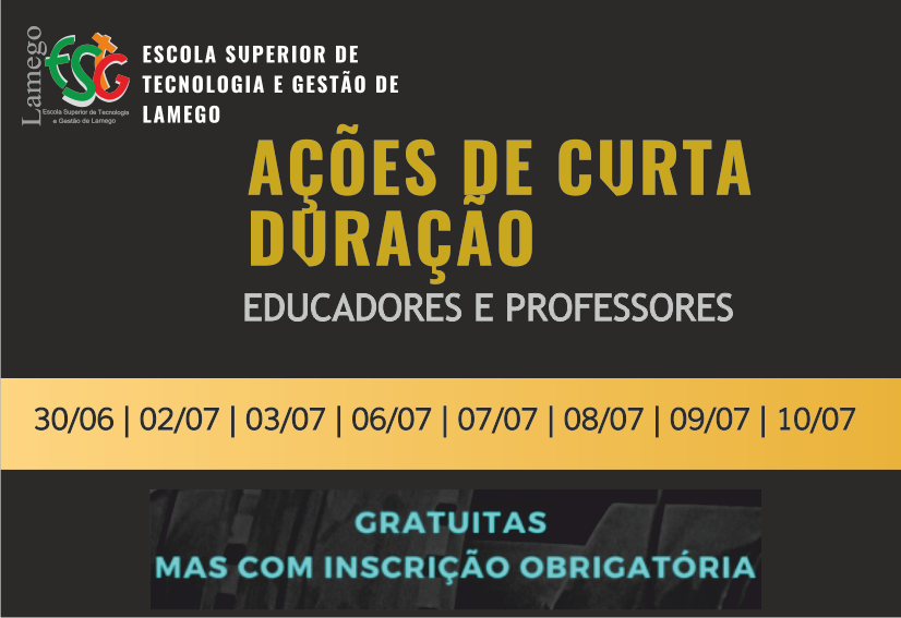 Ações de formação de curta duração para Educadores e Professores