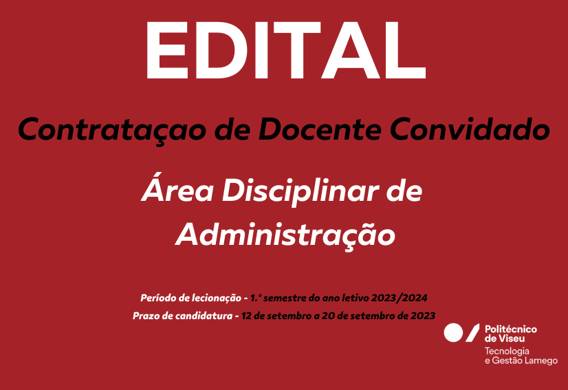 EDITAL: Contratação de Docente Convidado – Administração