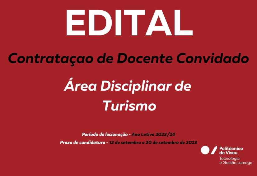 EDITAL: Contratação de Docente Convidado – Turismo