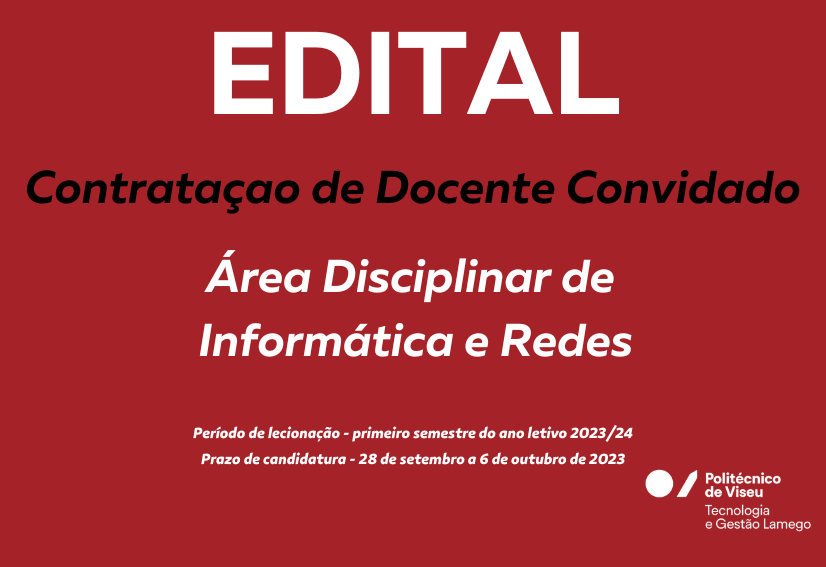 EDITAL: Contratação de Docente Convidado – Informática e Redes