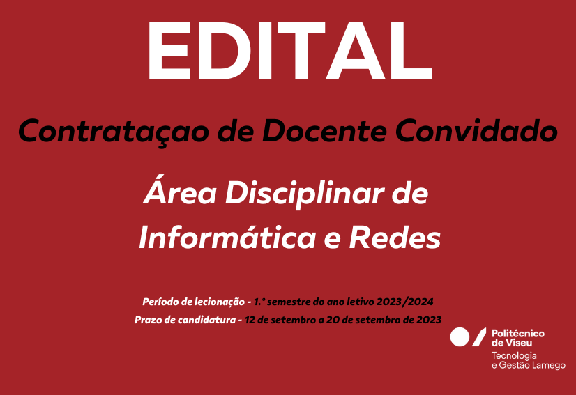 EDITAL: Contratação de Docente Convidado – Informática e Redes