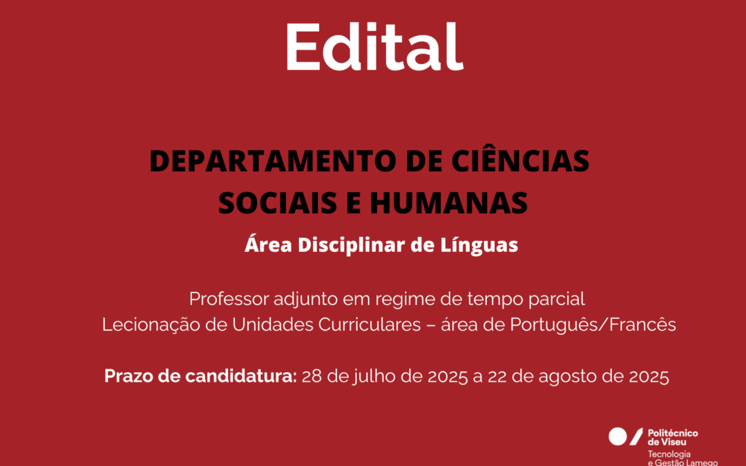 Edital – Docente (tempo parcial)