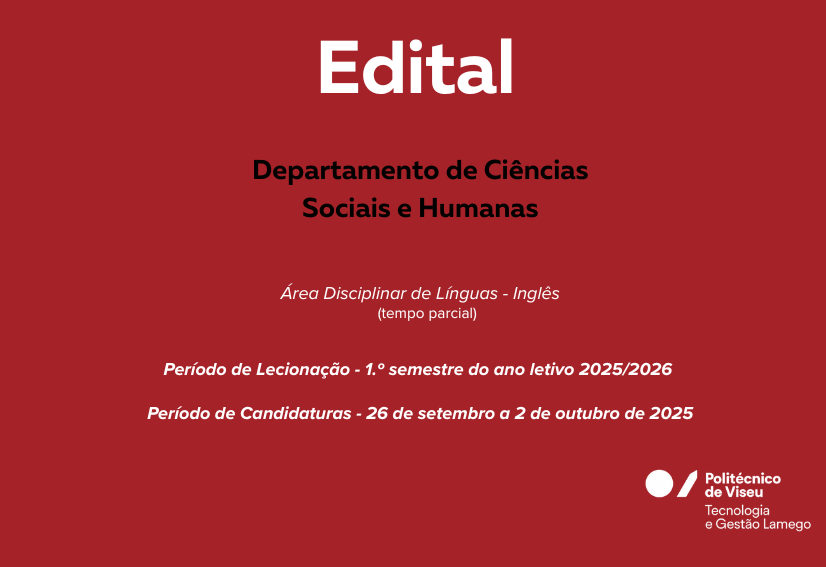Edital – Docente (tempo parcial) Inglês